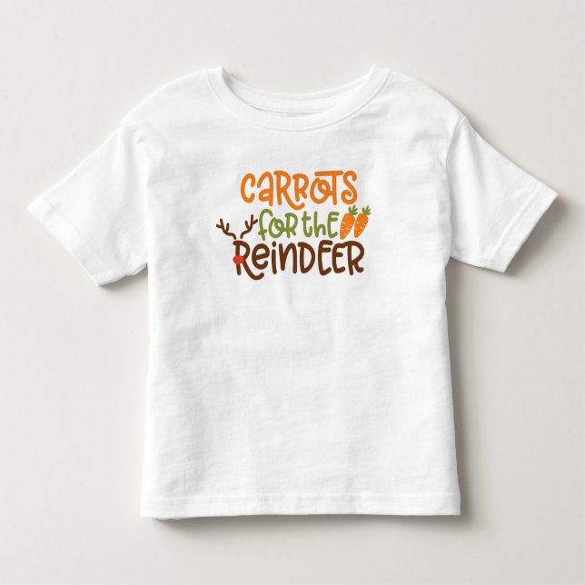 Les Tous Petits Carottes Pour Le T-Shirt De Noël Reindeer (Devant)