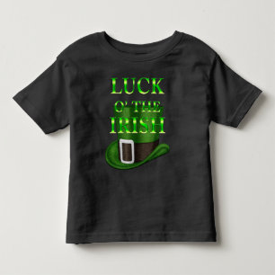 Les Tous Petits Chapeau de la Saint-Patrick T-shirt noir pour garç