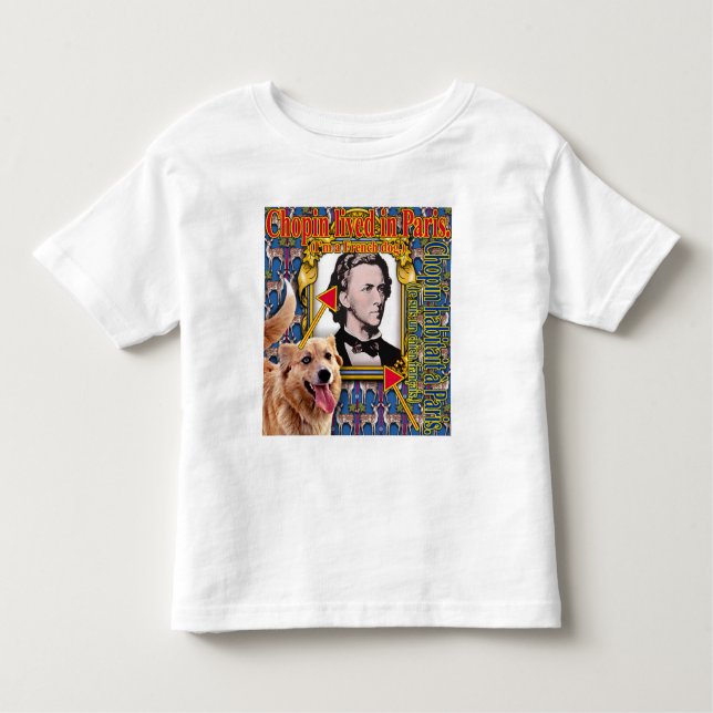 Les Tous Petits Chopin vivait à Paris. T-shirt pour nourrissons (Devant)