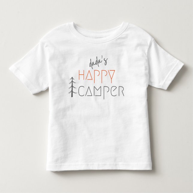 Les Tous Petits dada est heureux camper. T-shirt pour nourrissons (Devant)