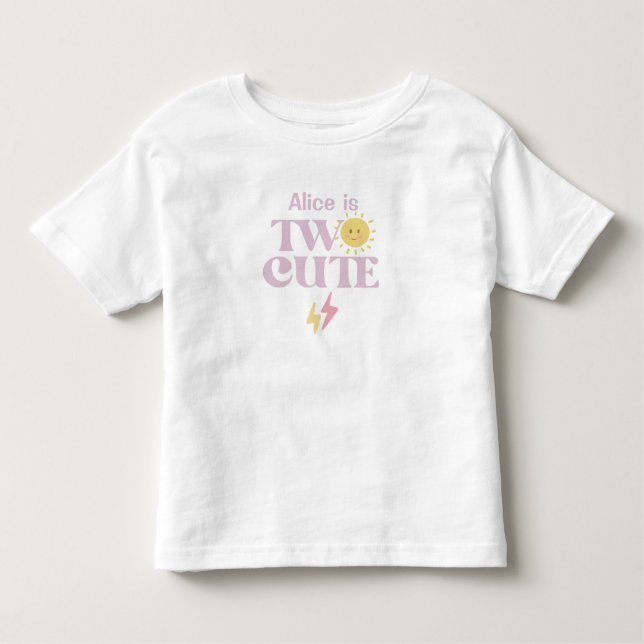 Les Tous Petits Deux Adorables – T-shirt pour fillettes, 2e annive (Devant)