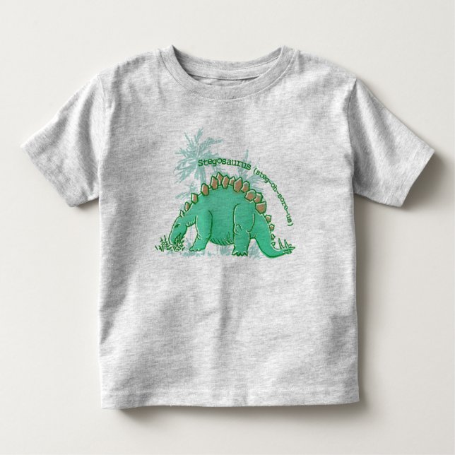 Les Tous Petits Dinosaur dit le t-shirt pour enfants Stegosaurus (Devant)