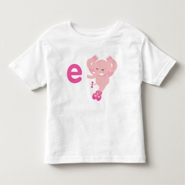 Les Tous Petits E est pour le T-shirt d'éléphant d'Ellie (Devant)