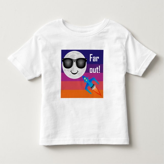 Les Tous Petits Far Out Design - T-Shirt en jersey fin pour tout-p (Devant)