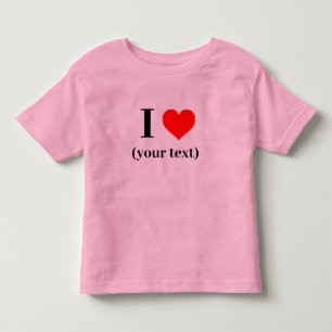 Les Tous Petits J'AI LE COEUR ! T-Shirt pour jersey fin - Rose per