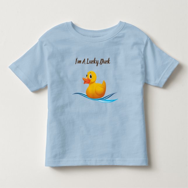 Les Tous Petits Je suis un T-shirt Chanceux pour canard (Devant)