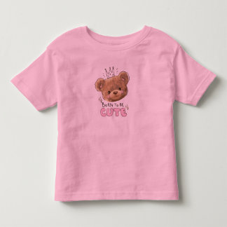 Les Tous Petits Joli T-Shirt Rose Ourson pour Enfants