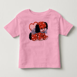 Les Tous Petits Jolie Valentine Chiot avec T-shirt Coeur pour enfa