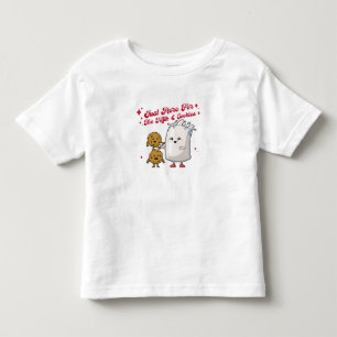 Les Tous Petits Juste Ici Pour Le Milk & Cookies Toddler T-Shirt