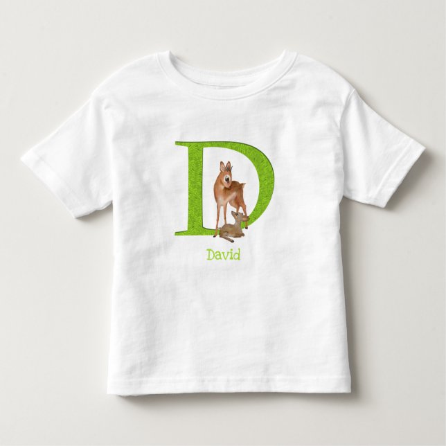 Les Tous Petits L'animal ABC D est pour t-shirt dik-dik (Devant)