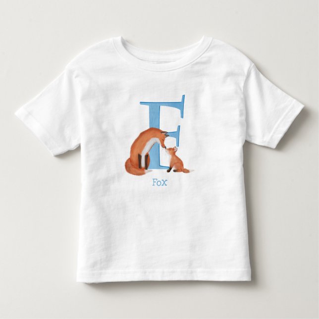 Les Tous Petits L'animal ABC F est pour le T-shirt renard (Devant)