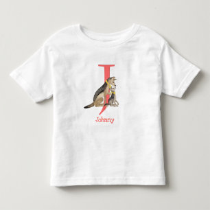 Les Tous Petits L'animal ABC J est pour le T-shirt jackal