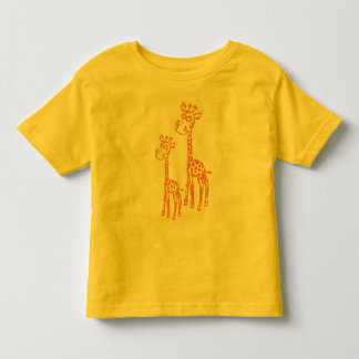Les Tous Petits Le T-shirt de la girafe brouillée pour des enfants