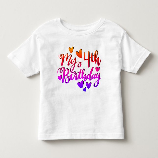 Les Tous Petits Mon t-shirt enfant arc-en-ciel pour 4 ans (Devant)