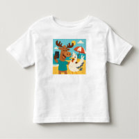 Mouette selfie – T-shirt de plage drôle pour enfan