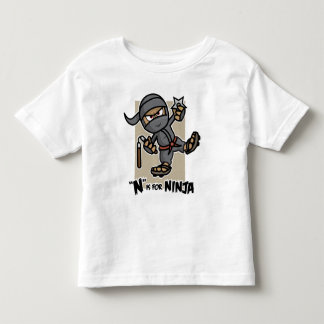 Les Tous Petits "N" est pour Ninja Toddler T-shirt