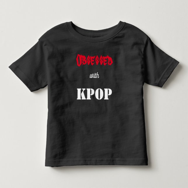 Les Tous Petits Obsédé par le T-Shirt pour tout-petits KPOP (Devant)