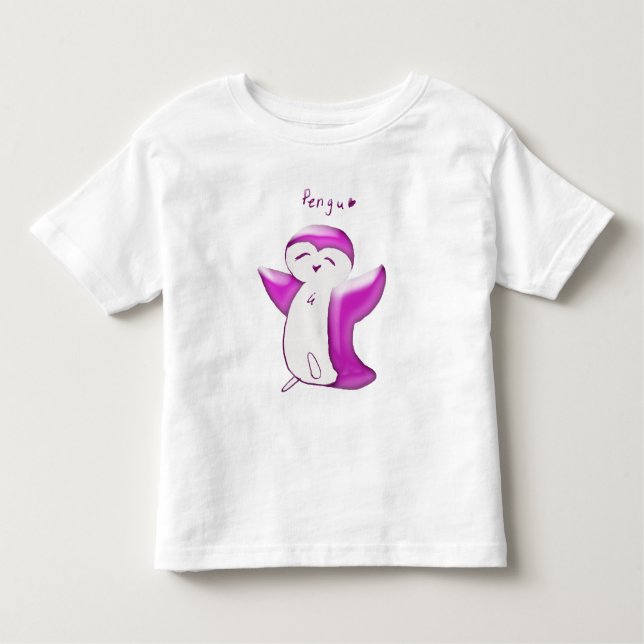 Les Tous Petits Pengouin T-shirt pour tout-petit Pingouin Heureux  (Devant)