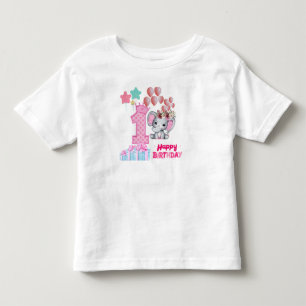 Les Tous Petits Premier Joyeux T-shirt anniversaire pour bébé