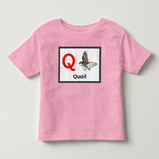 Les Tous Petits Q est pour Quail T-Shirt (Devant)