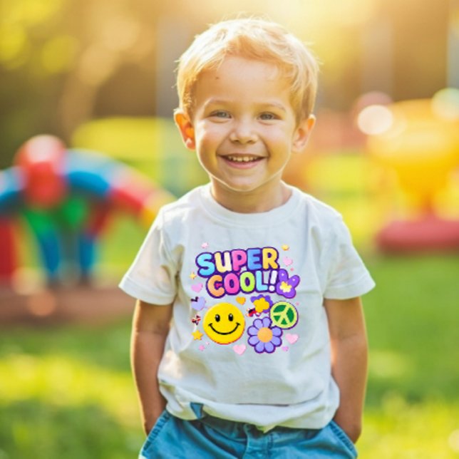 Les Tous Petits Superbe T-shirt pour tout-petit avec smiley Cool Y (Créateur téléchargé)