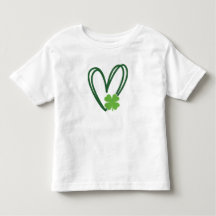 T-shirt à motif de cœur pour la Saint-Patrick