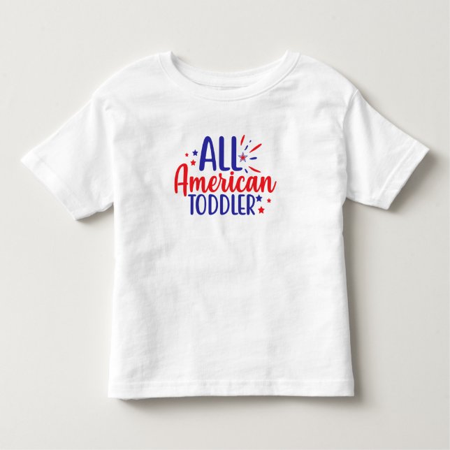 Les Tous Petits T-shirt américain pour enfants du 4 juillet (Devant)
