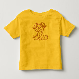 Les Tous Petits T-shirt brouillé de chiot pour des enfants en bas