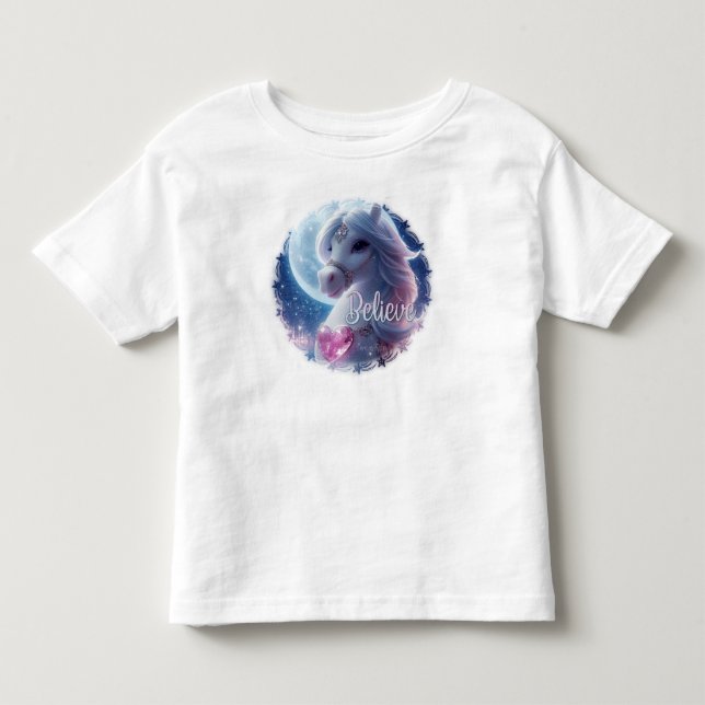 Les Tous Petits t-shirt chimmer à cordes blanches pour bébé (Devant)