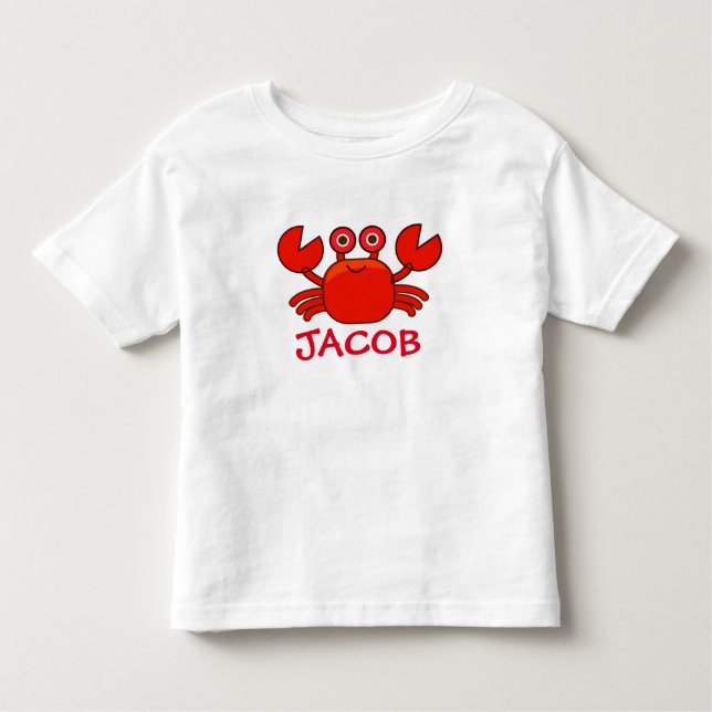 Les Tous Petits T-shirt Crabe personnalisé pour bébé ou enfant (Devant)