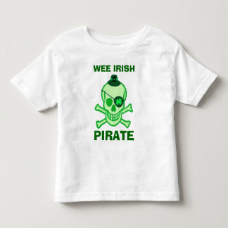 Les Tous Petits T-shirt crâne pirate de St. Patrick's Day pour enf