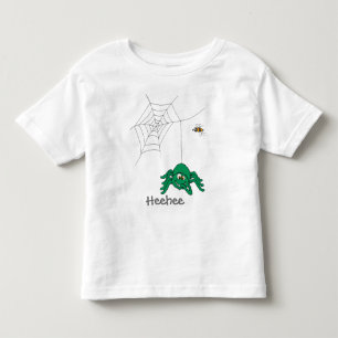 Les Tous Petits T-shirt d'araignée verte amusante et mouche pour e