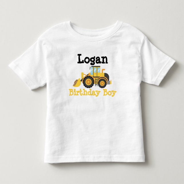 Les Tous Petits T-shirt de construction Anniversaire pour bébé (Devant)