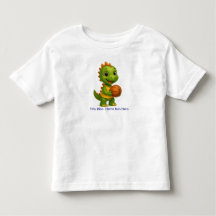 T-shirt de dinosaure de basket mignon pour enfants