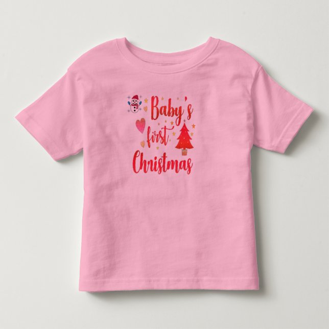 Les Tous Petits T-shirt de Noël pour bébé (Devant)