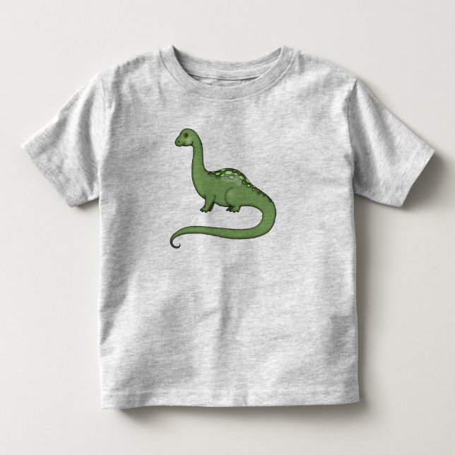 Les Tous Petits T-shirt dinosaure à long cou mignon pour enfants (Devant)