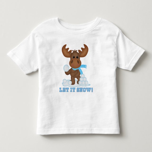 Les Tous Petits T-shirt garçon pour bébé Moose Christmas (Devant)
