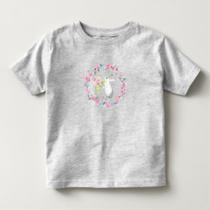 Les Tous Petits T-shirt gris pour enfants lapin de Pâques