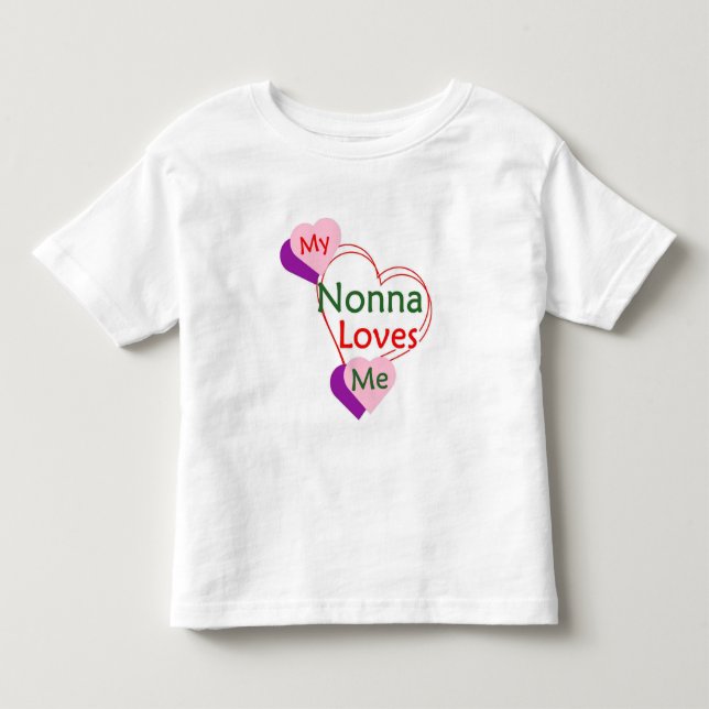 Les Tous Petits T-shirt 'Nonna m'aime' pour tout-petit ou bébé (Devant)