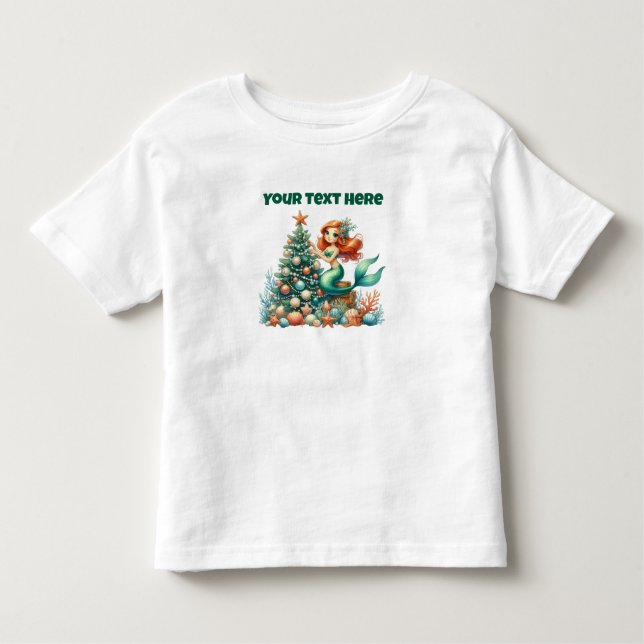 Les Tous Petits T-shirt personnalisé pour tout-petits en sirène de (Devant)