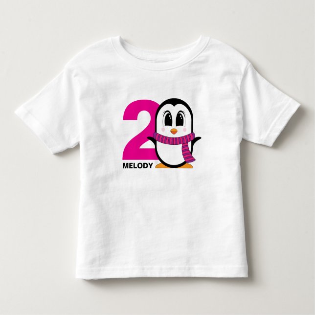 Les Tous Petits T-shirt pingouin mignon pour l'anniversaire de la  (Devant)