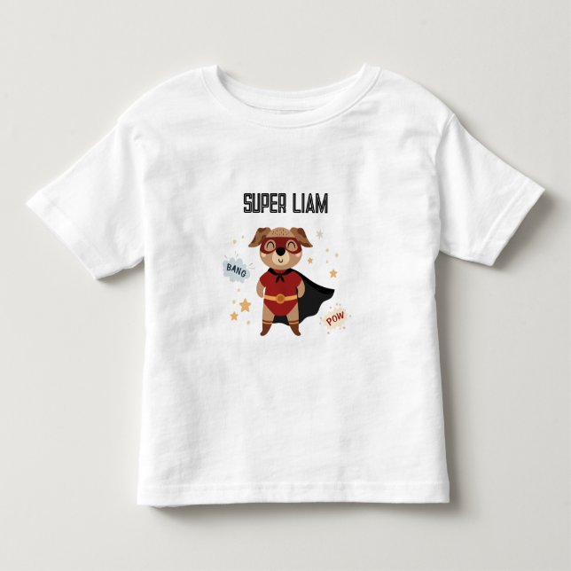 Les Tous Petits T-shirt pour bébé et tout-petit Superhero Dog (Devant)