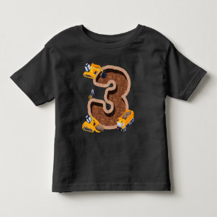 Les Tous Petits T-shirt pour enfants 3e anniversaire pelleteuse I 