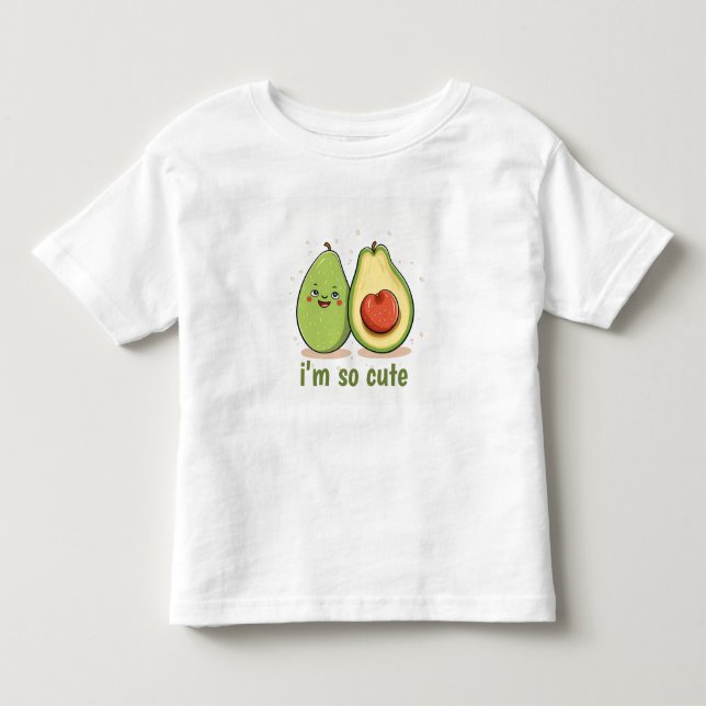 Les Tous Petits T-shirt pour enfants avec amour de avocat mignon (Devant)