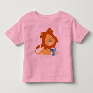 Les Tous Petits T-shirt pour enfants Lion de dessin animé lisant
