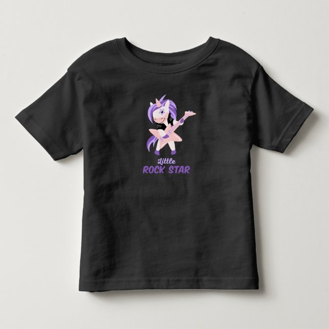 Les Tous Petits T-shirt pour enfants Rock Star Licorne (Devant)