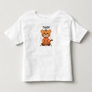 Les Tous Petits T-shirt pour enfants Tigre Mignon   T est pour Tig