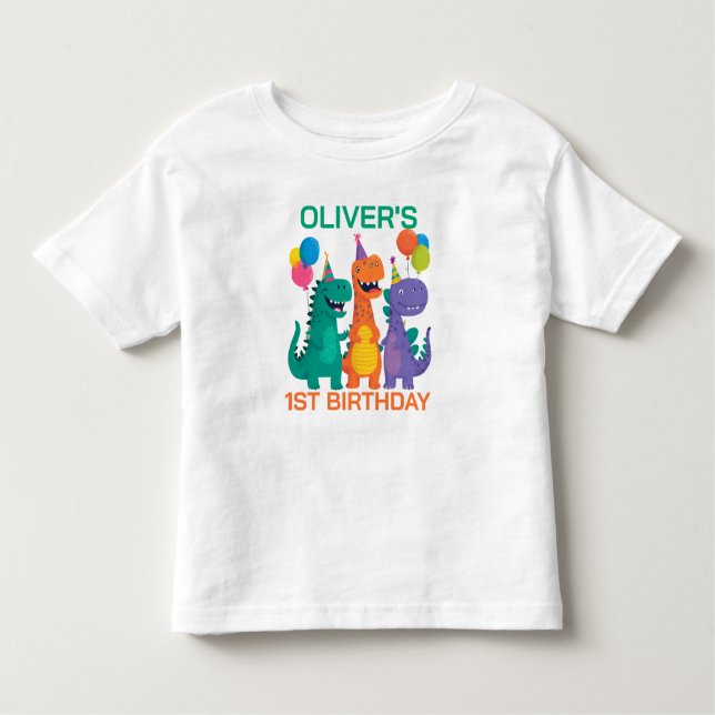 Les Tous Petits T-shirt pour le 1er anniversaire de Little Dino (Devant)