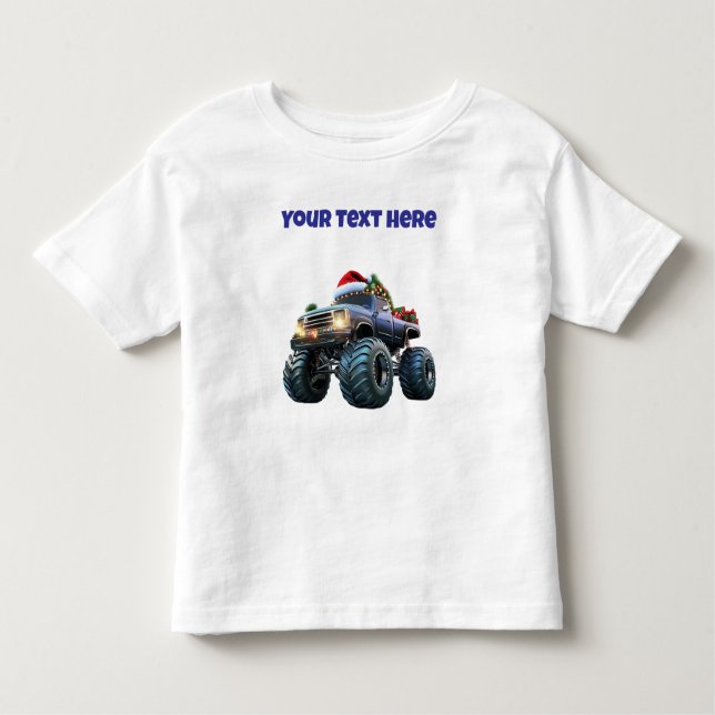 Les Tous Petits T-shirt pour tout-petit à camion monstre bleu modi (Devant)