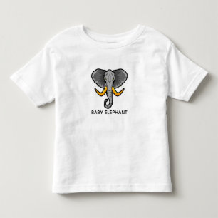 Les Tous Petits T-shirt pour tout-petit à tête d'éléphant mignon A